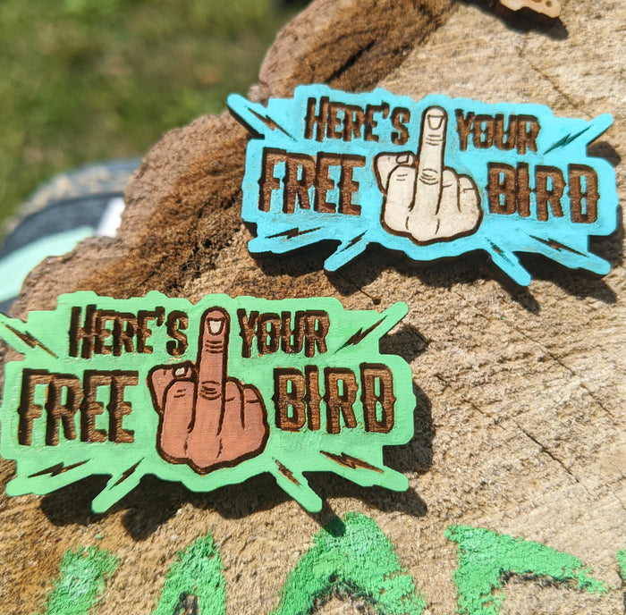 'Free Bird' WOOD PIN